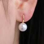 Pearl Earrings with Gold-Tone Setting