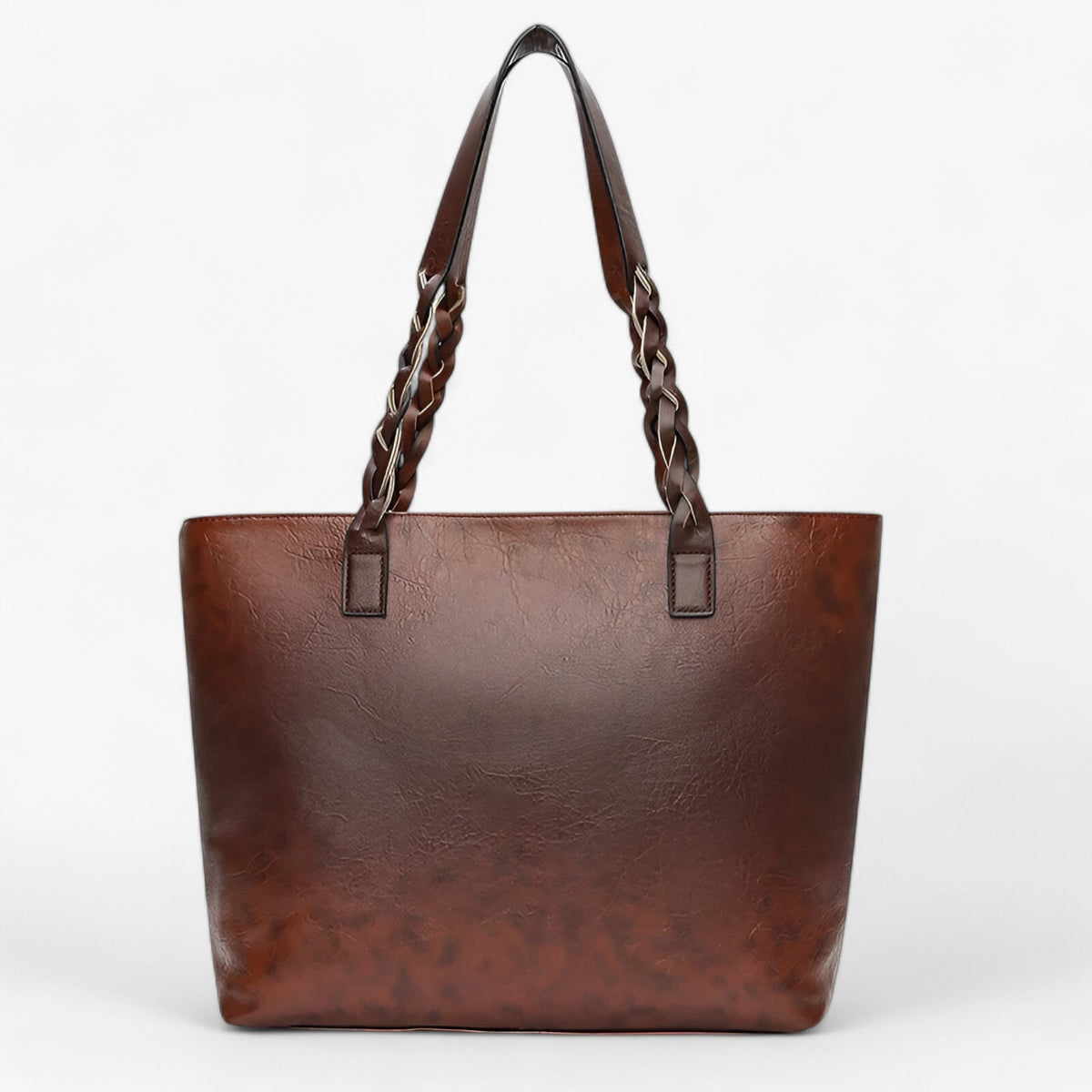 Simple Elegant Leather Handbag with Tassel Detail