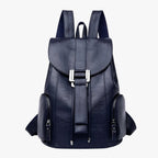 Large-Capacity Fashion Leather Backpack with Laptop Space