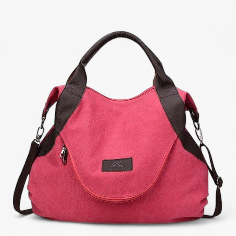 Large Soft Canvas Tote Bag with Front Pocket