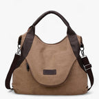 Large Soft Canvas Tote Bag with Front Pocket