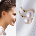 Pearl Earrings with Gold-Tone Setting