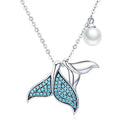 Whale Tail Pearl Necklace