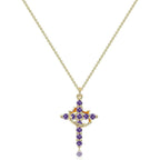Cross and Crown Necklace in Many Finishes