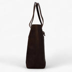 Genuine Leather Handbag with Detachable Clutch