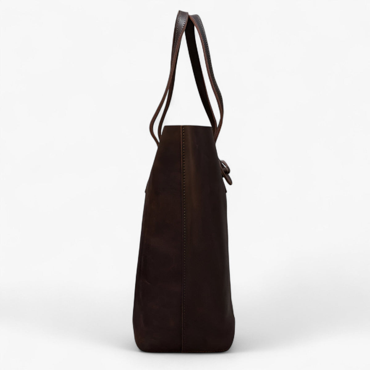 Genuine Leather Handbag with Detachable Clutch