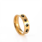 Handcrafted Stainless Steel Paw Print Ring