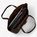 Genuine Leather Handbag with Detachable Clutch