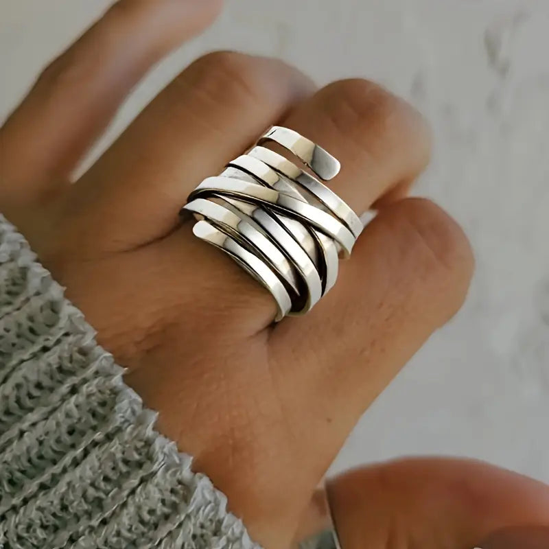 Vintage-Style Silver-Tone Ring
