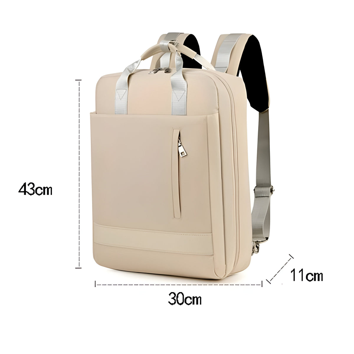 Anti-Theft Backpack with Hidden Back Zips