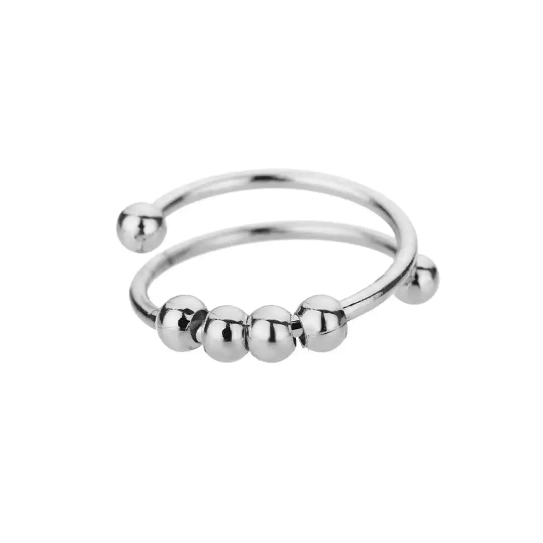 Adjustable Beaded Spinner Ring