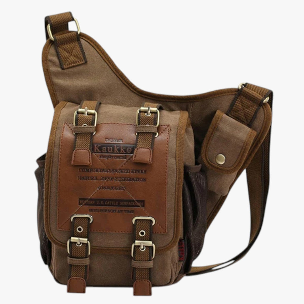 Men's Lightweight Vintage Nylon Messenger Bag