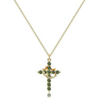 Cross and Crown Necklace in Many Finishes