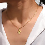 Ketting met sterhanger van roestvrij staal