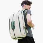 Water-Resistant PU Tennis Backpack with Sealed Shoe Compartment