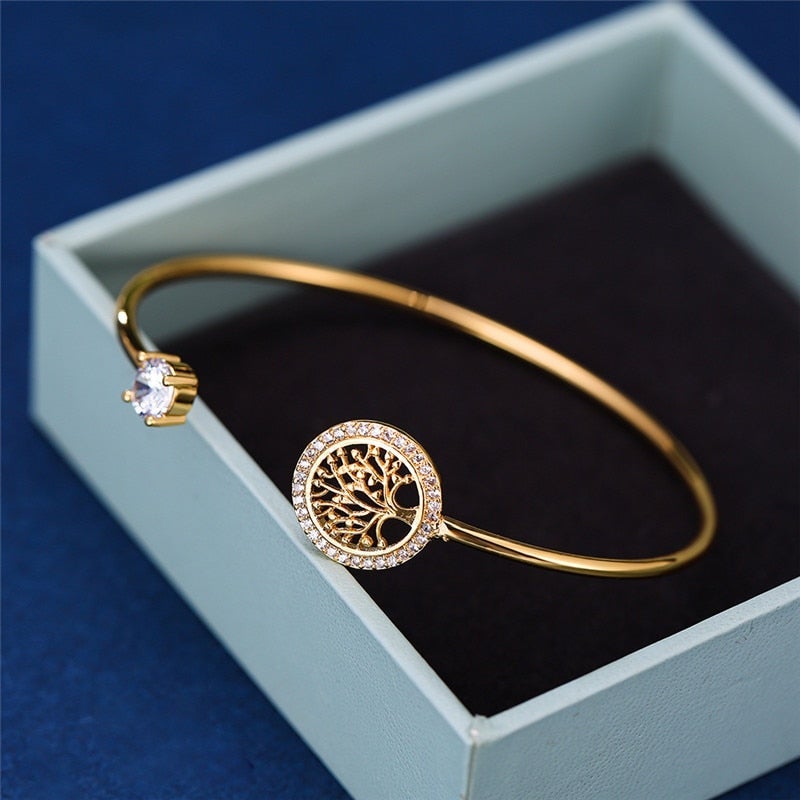Adjustable Tree of Life Charm Bracelet