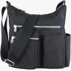 Waterafstotende nylon crossbodytas met RFID-blokkerend vak
