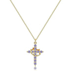 Cross and Crown Necklace in Many Finishes