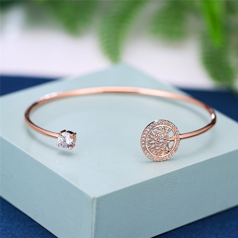 Adjustable Tree of Life Charm Bracelet