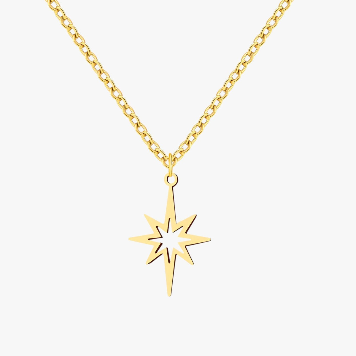 Ketting met sterhanger van roestvrij staal
