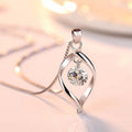 Silver-Tone Zirconia Crystal Pendant Necklace