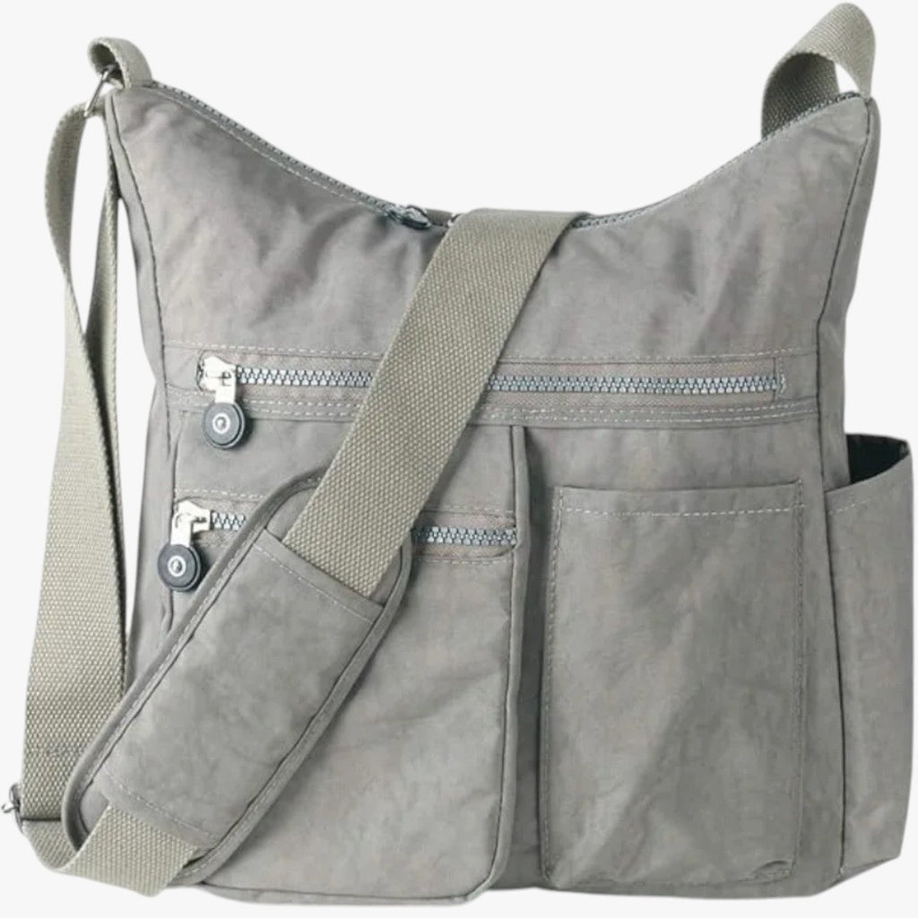 Waterafstotende nylon crossbodytas met RFID-blokkerend vak