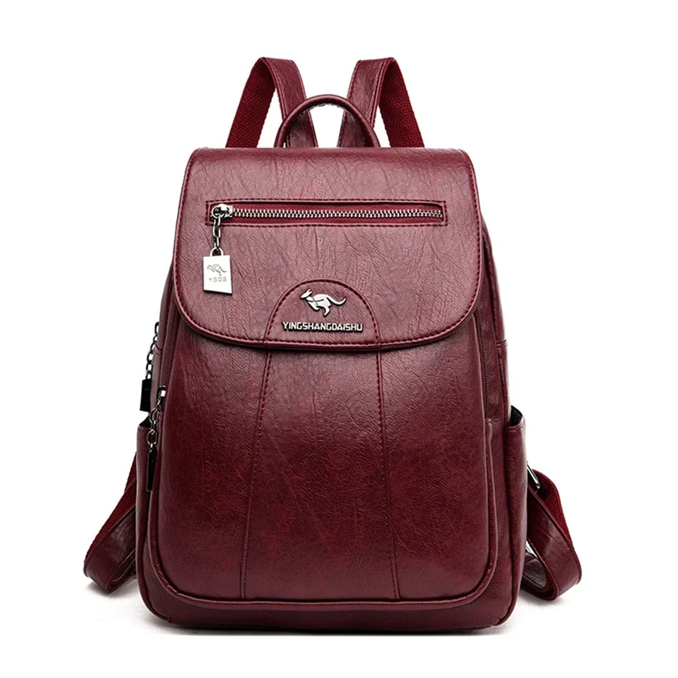 Soft Premium Vintage Leather Travel Backpack