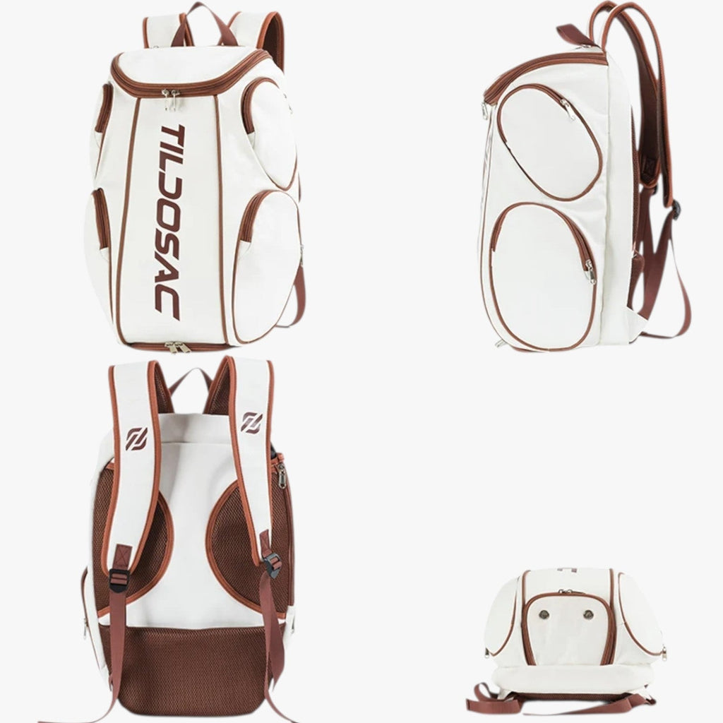 Unisex Waterproof Tennis Backpack with Ventilated Shoe Compartment