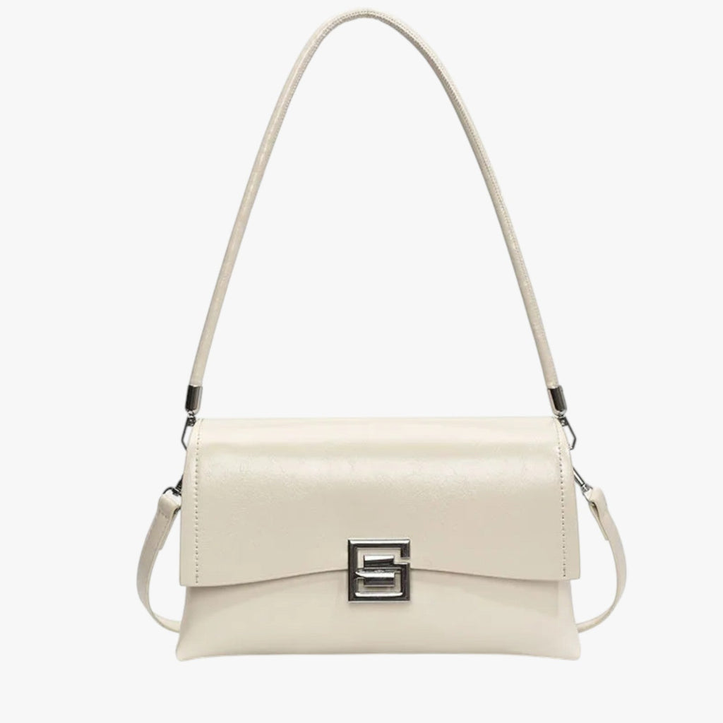 Embossed Glossy Shell Bag with Luxurious Finish