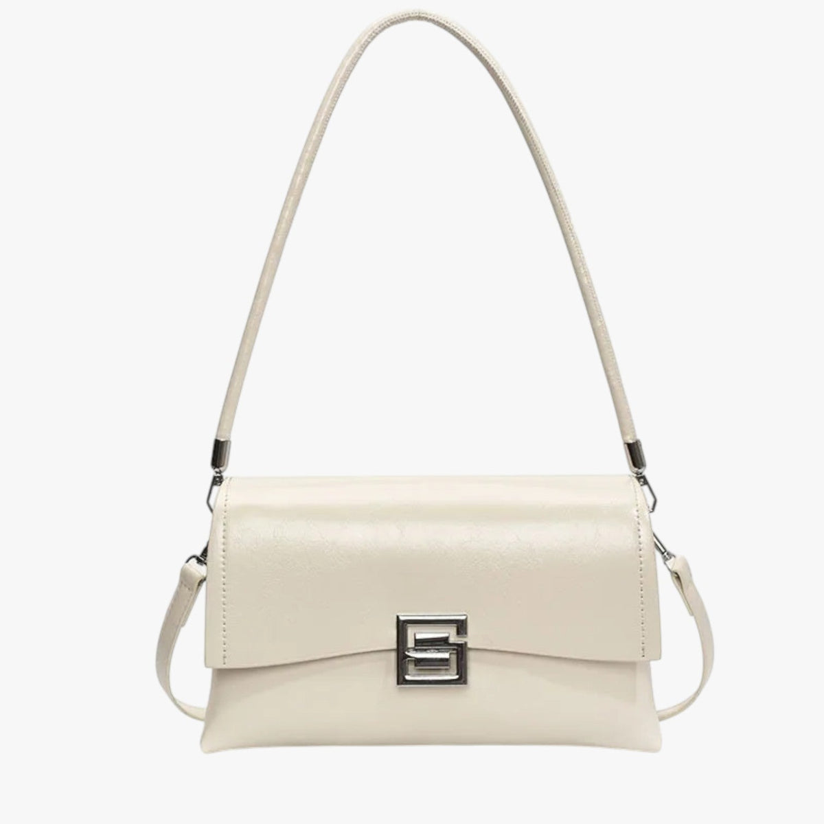 Embossed Glossy Shell Bag with Luxurious Finish