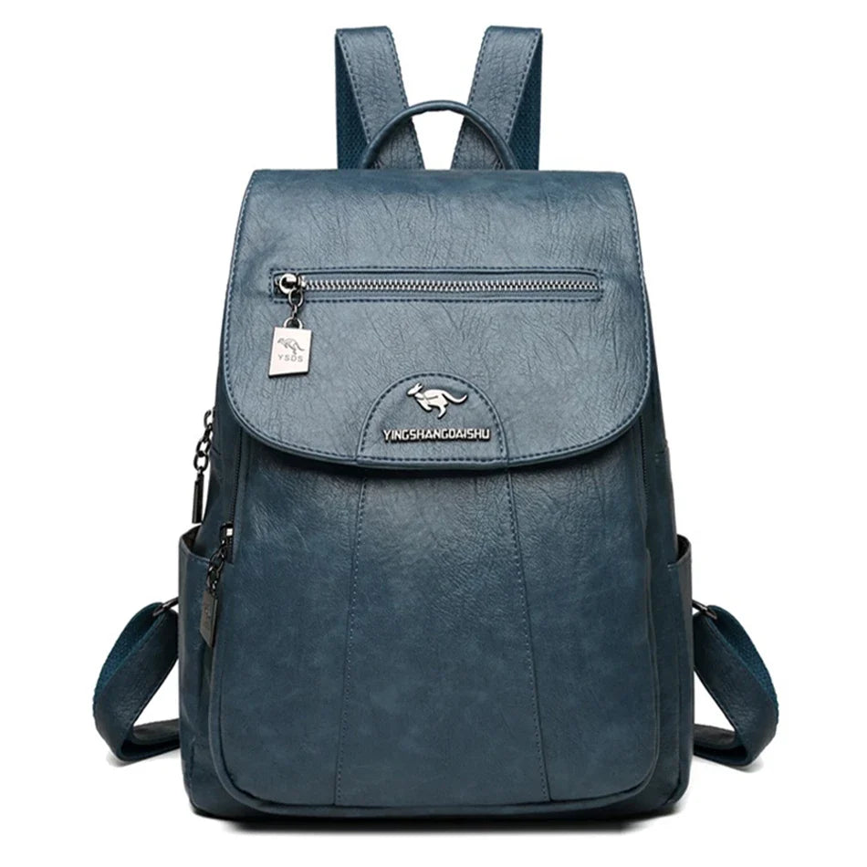 Soft Premium Vintage Leather Travel Backpack