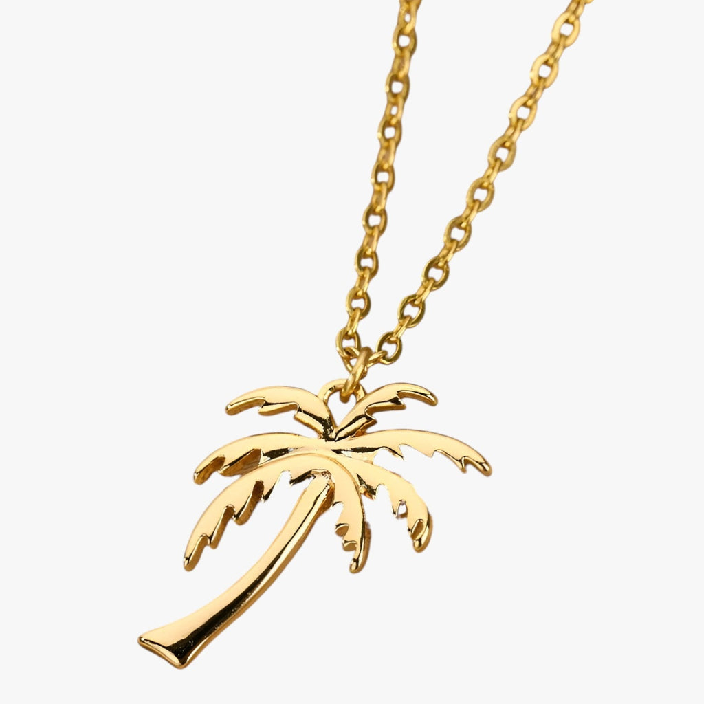 Ketting met palmboomhanger aan een fijne schakel