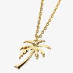 Ketting met palmboomhanger aan een fijne schakel