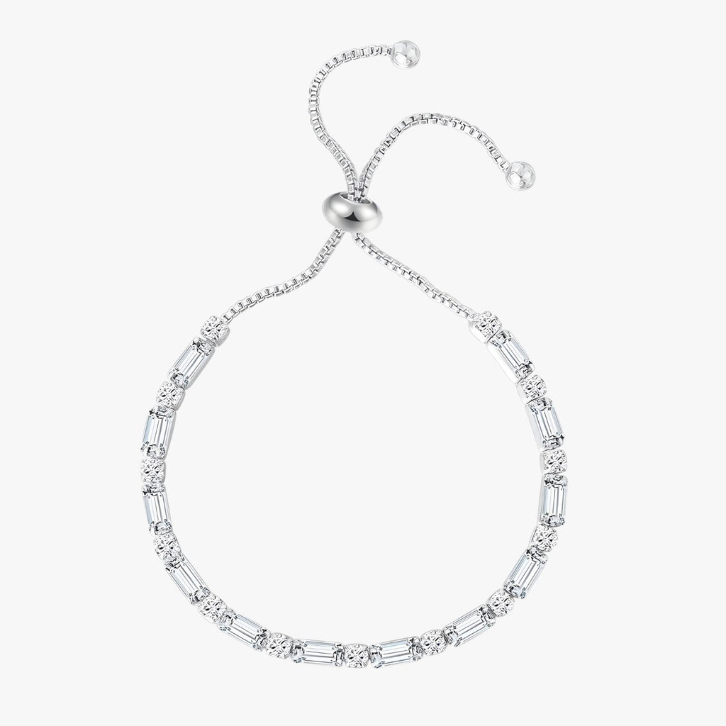 Geometric Open Cuff Bracelet with Zircon Detail