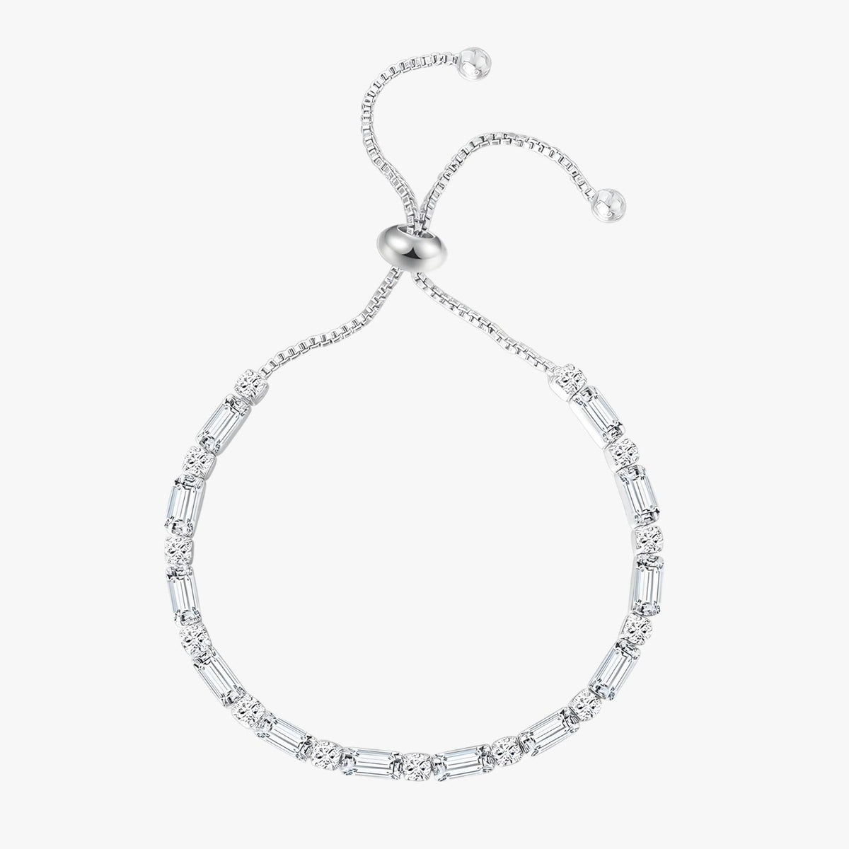 Geometric Open Cuff Bracelet with Zircon Detail