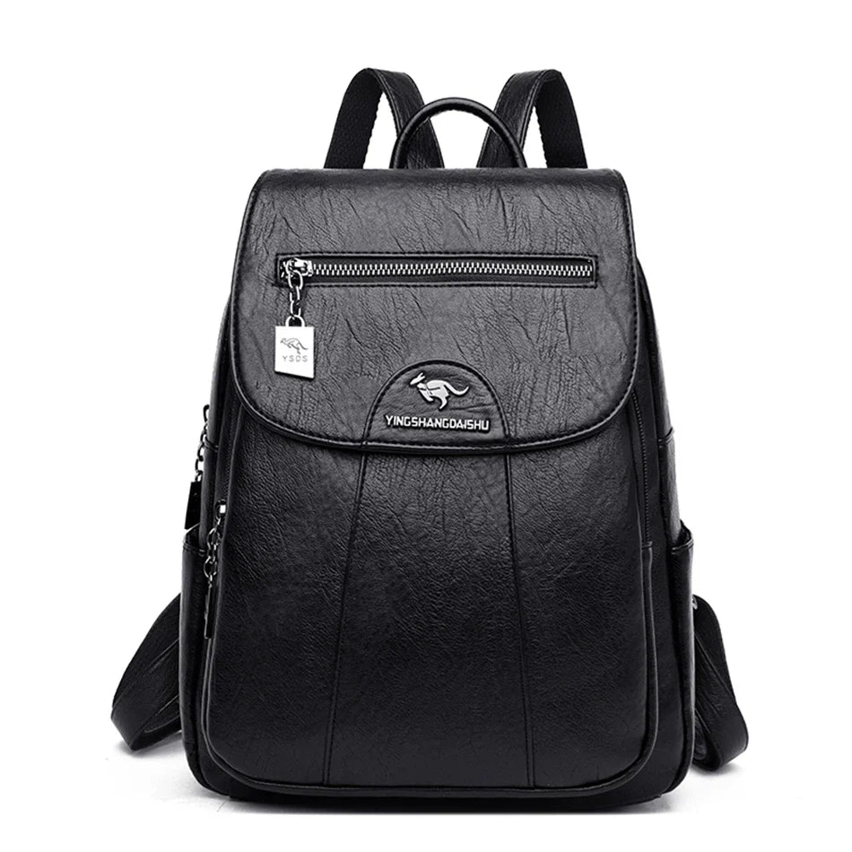 Soft Premium Vintage Leather Travel Backpack