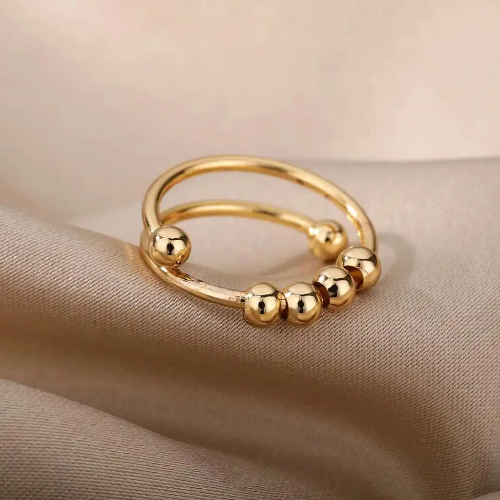 Adjustable Beaded Spinner Ring