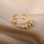 Adjustable Beaded Spinner Ring
