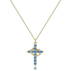 Cross and Crown Necklace in Many Finishes