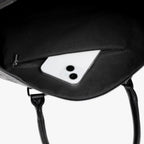 Maxi Black Travel Bag with Embossed Skull Print