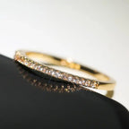 Minimalist Zirconia Ring in Three Metal Tones