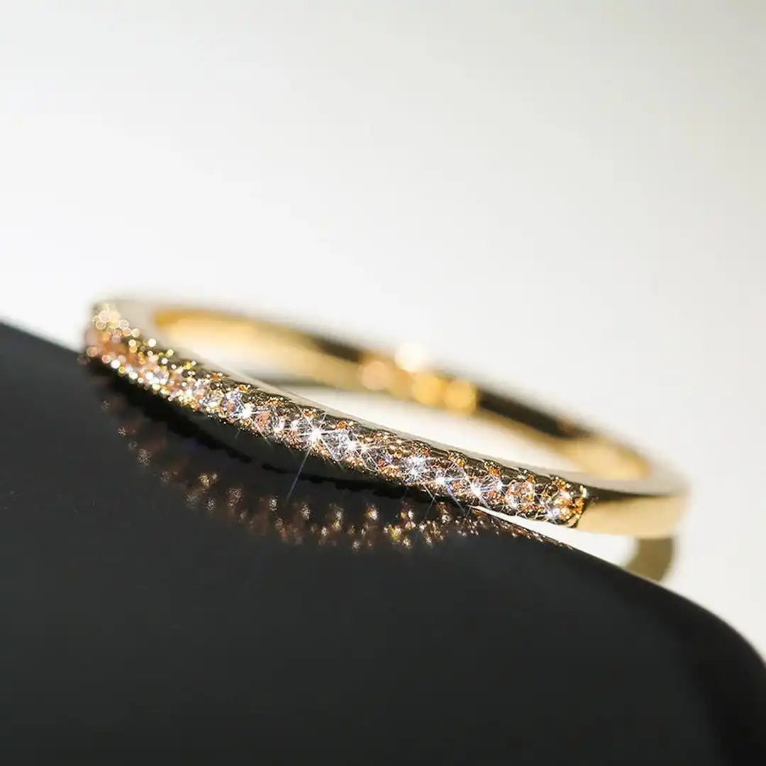 Minimalist Zirconia Ring in Three Metal Tones