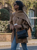 Soft Textured Winter Coat with a Matching Scarf Included