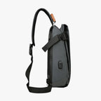 Water-Repellent Sling Shoulder Bag with External USB Port