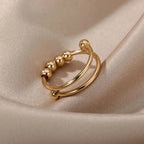 Adjustable Beaded Spinner Ring