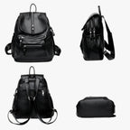 Soft Vintage-Style Leather Backpack for Women