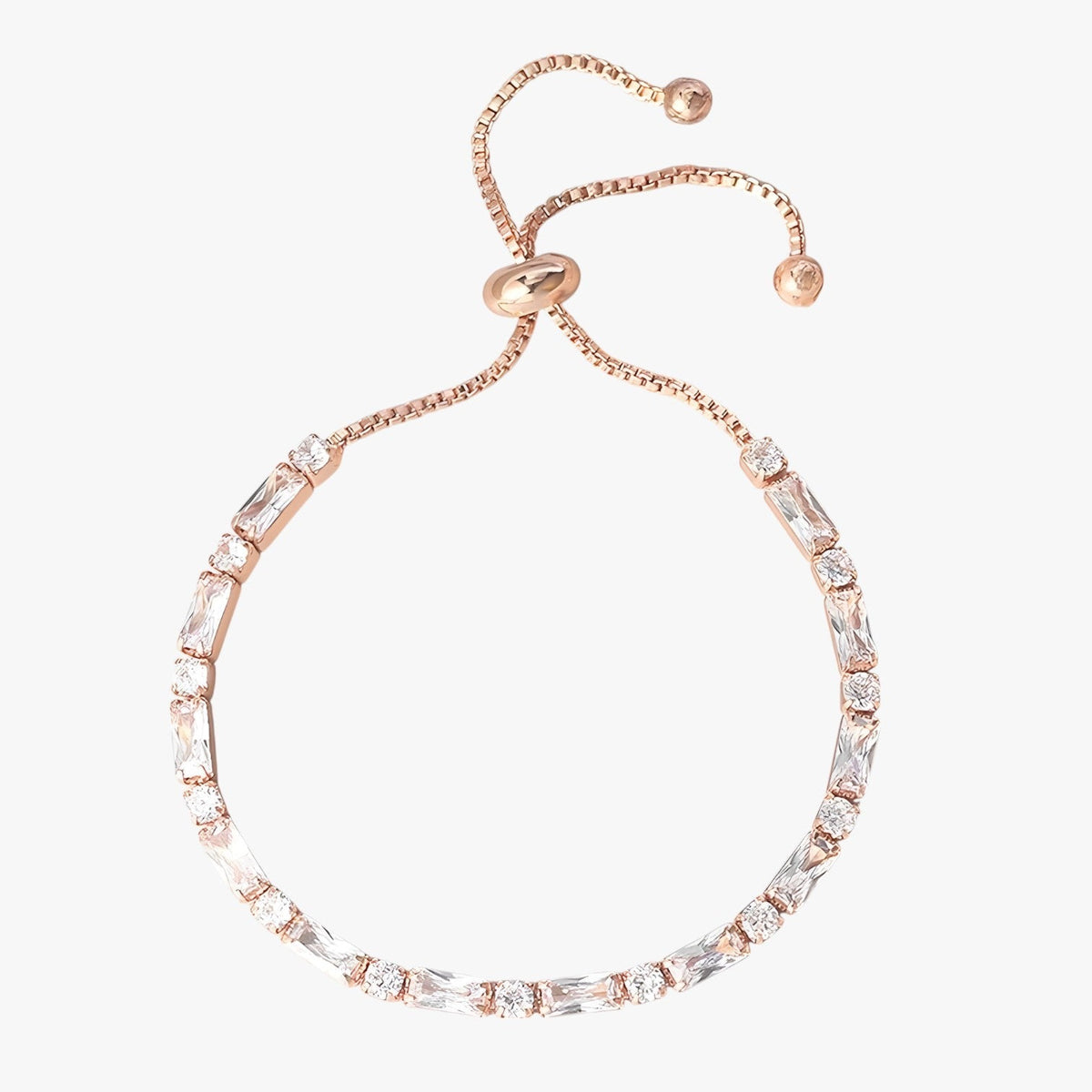 Geometric Open Cuff Bracelet with Zircon Detail