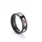 Handcrafted Stainless Steel Paw Print Ring