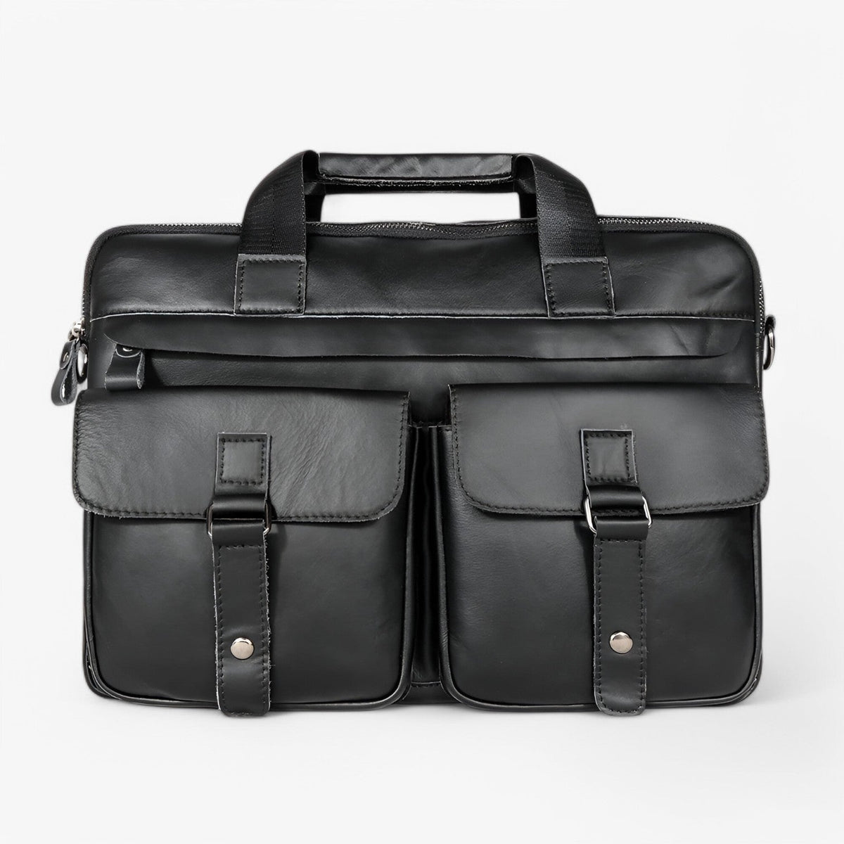 Organised Genuine Leather Laptop and Document Work Bag
