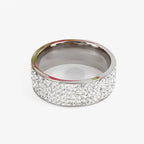 Stainless Steel Ring with Crystal Stone